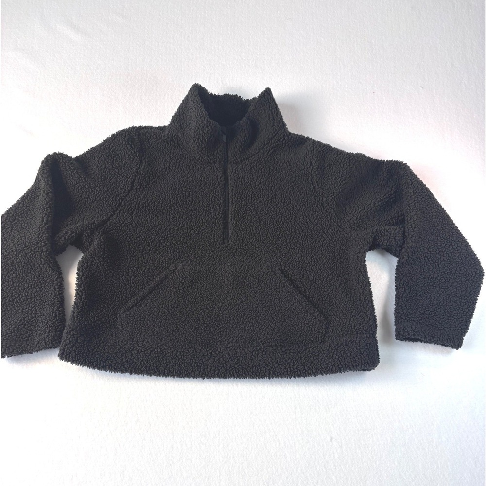All In Motion Womens Cozy 2 Zip Sherpa‎ Pullover Black XL Quarter Zip Fleece - Picture 2 of 9